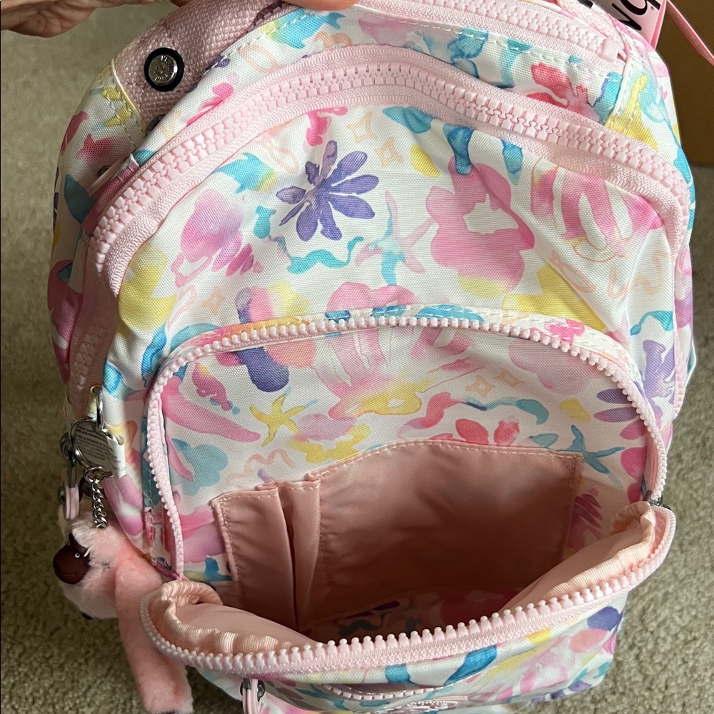 Kipling small Seoul Backpack - Aqua Sea - Picture 8 of 8